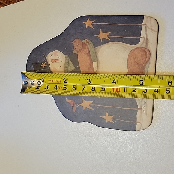 Set of 4 Snowman Coasters. Christmas, Winter - Picture 6 of 7